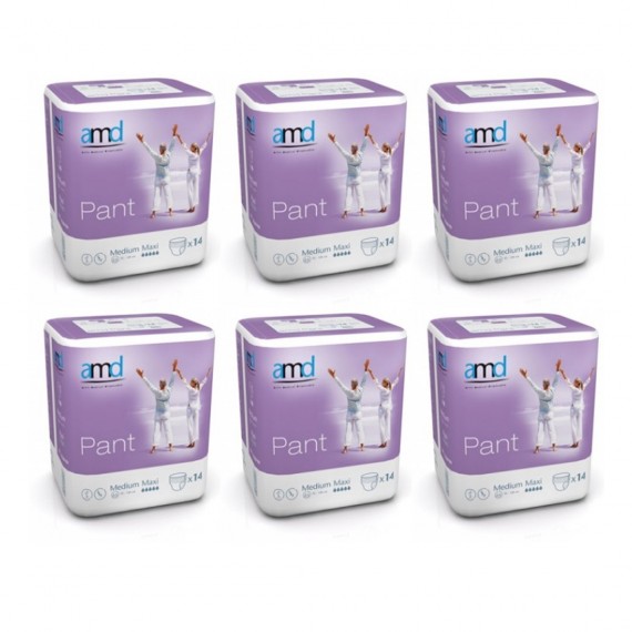 84uni. Fralda Cueca Amd Maxi Tam.M (6x14uni.)
