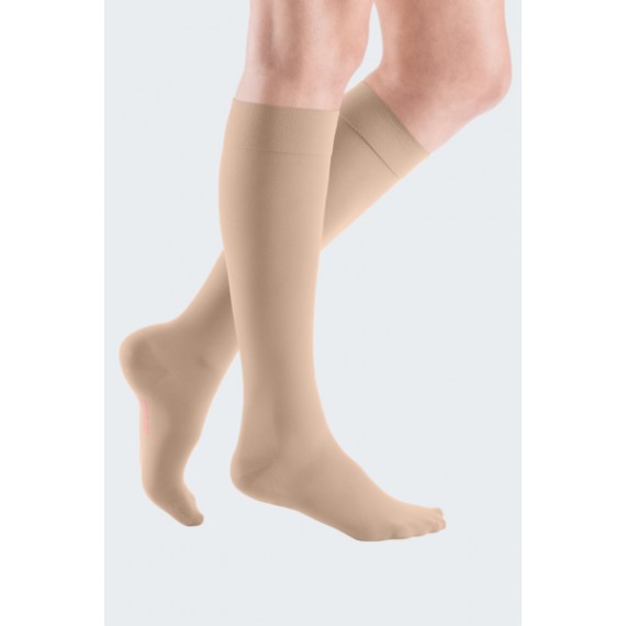 Meia Elástica Elegance Até Ao Joelho (malha semi-transparente)